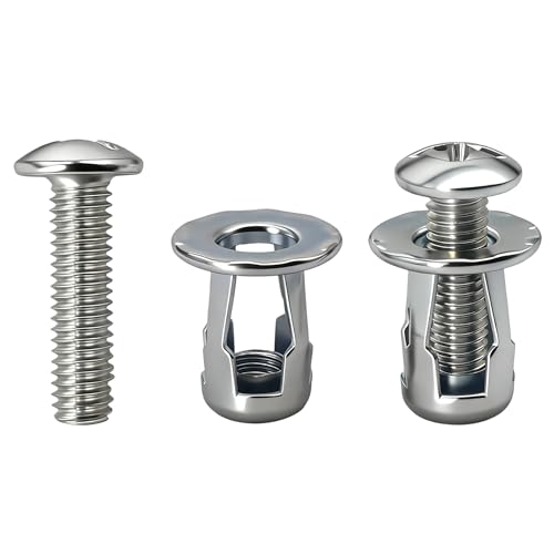 M6 x 1" Hollow Wall Anchors for Drywall, Heavy Duty Hollow Door Anchors - 20 Pack