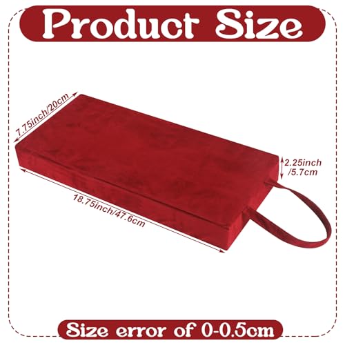 Colingmill Personal Prayer Kneeler Pad 18 3/4 Inch Christian Kneeling Pillow Microfiber and High Density Foam Personal Religious Prayer Kneeler Pad Pillow Bench for Kneeling Christian Gift(Burgundy) - color: Burgundy