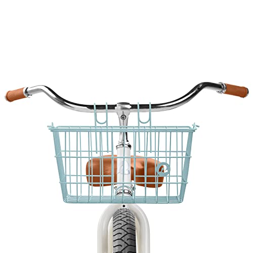 Retrospec Apollo-Lite Lift-Off Bike Basket - Detachable Steel Handlebar Basket with Carrying Handle for Commuting, Shopping & Beach Trips - 14.5in x 9.5in Weather-Resistant Biking Gear - color: Cool Mint
