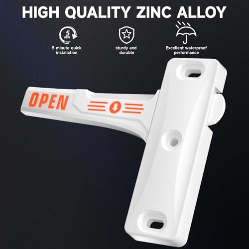 Zinc Alloy RV Screen Door Latch,Camper Screen Door Latch Replacement Kit,RV Screen Door Handle for Motorhome,Travel Trailer, Camper - color: White, size: Left Handle