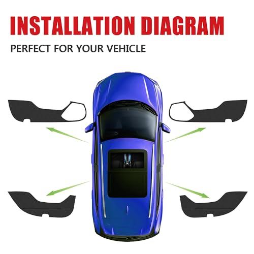 TOMALL 4pcs Car Door Anti Kick Pads Stickers Compatible with Honda 10th Gen Accord 2018+ Door Anti-Scratch Guards Protector Carbon Fiber Interior Modification Film Decals Trim Decor (Carbon Fiber)