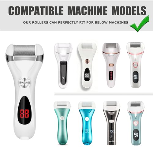 12pcs Replacement Coarse Roller Head for Electric Callus Remover, Foot File Pedicure Tools Refill Rollers for Feet Callus Shaver Pedicure Kit (12 Pack Medium Coarse) - style: 12pcs Medium Coarse