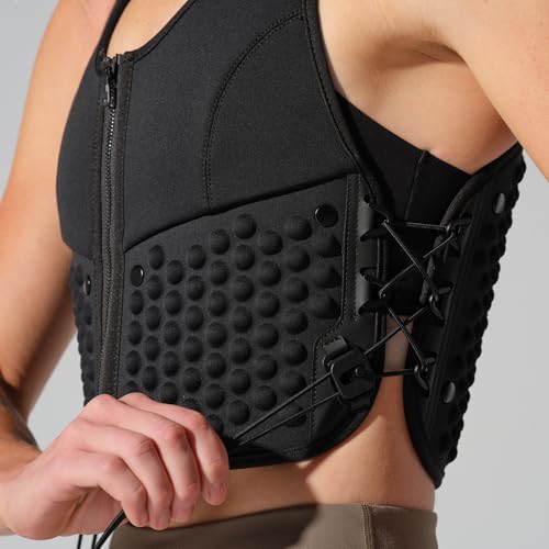 OMORPHO Women’s G-Vest Icon, 6 lb (up to 12 lb with optional G-Pack, sold separately), low-profile, fully adjustable comfort fit for hiking, walking, running, and training. - color: Black, size: M-L