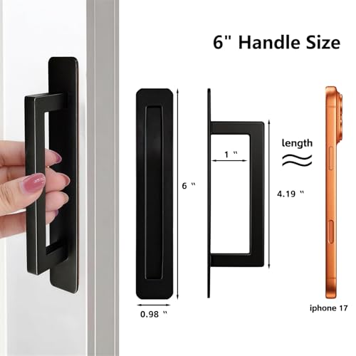 Self-Stick Adhesive Cabinet Handles - 6" Stainless Steel No-Drilling Easy Installation Handles for Cabinet Door Window Drawer & Refrigerator Microwave| Square Black 2Pack - color: Square Black, size: Small (5.83")