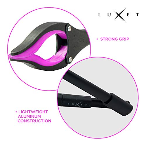 Grabber Reacher Tool 19 Inch Long, Foldable Pick Up Stick - Strong Grip Magnetic Tip - Heavy Duty Trash Picker Claw Reacher Grabber Tool Elderly Wheelchair Mobility Aid (Pink) - color: Pink