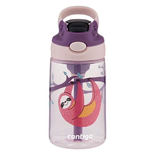 Contigo Kids Straw Water Bottle with AUTOSPOUT Lid 14oz Sloths - color: Sloth, size: 14 oz (Pack of 1)