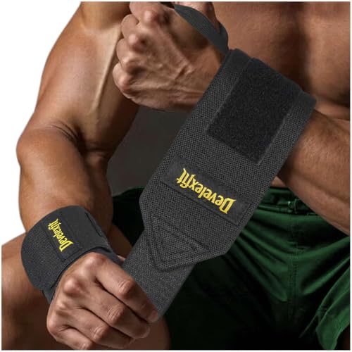 Wrist Wraps for Weightlifting, 20" Professional Wrist Support for Powerlifting, Bench Press, Adjustable Heavy Duty Straps with Thumb Loop for Men Women Gym Workout (2 PCS)