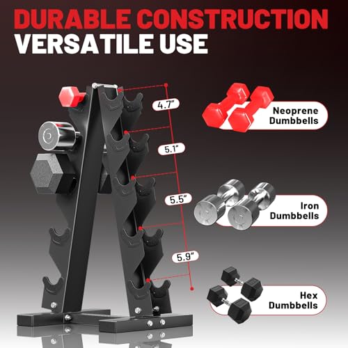 Hex Dumbbell Sets with Rack, 85-560lb Dumbbell Weight Set & Storage Rack | PAPABABE Dumbbell Set with Stand, Rubber Dumbbell Weight Set, Multiple Options Hand Weight for Strength Training - size: 120lb (15, 20, 25lb)x2& Rack