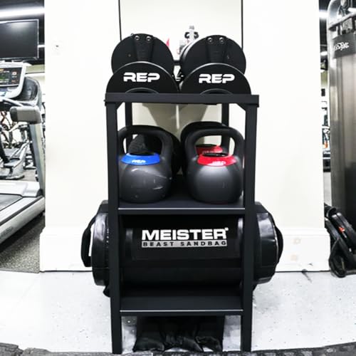 Commercial Heavy Duty Dumbbell/Kettlebell Rack Stand 500-800LBS | Heavy Duty One-Piece Welded Frame, Anti-Tip Non-Slip Base, Easy 6-Part 10-Min Assembly, Fitness Gear Storage for Garage - style: Three- layered-Adjustable Dumbbell Rack