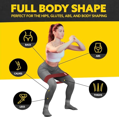 Tribe Lifting Resistance Bands for Working Out - 3 Pack Fabric Workout Bands for Women and Men - Booty Bands for Legs and Glute - Non Slip Exercise Bands Set for Squat Hip Thigh - color: Multicolor