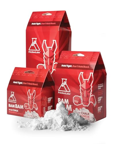 Friction Labs Premium Loose Climbing Chalk - High-Performance Hand Chalk with Superior Grip for Bouldering, Climbing, Weightlifting & More - Long Lasting & Skin Friendly Powdered Chalk - size: 12 oz/340 g - Loose Chalk, style: Super Chunky Texture - Bam B