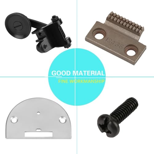 4 Pack Roller Presser Foot Even Feed Foot with Stainless Steel Roller for Thick Fabrics for Industrial Sewing Machines