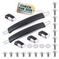 2 Pcs Luggage Handle Replacement, Fits 8.9 in Spacing, 9.56 in Length | Suitcase Grip Replacement, Metal Bases, 16 Screws, 4 Washers & 4 End Caps, Protective Coated Plastic, Repair Kit for Bags