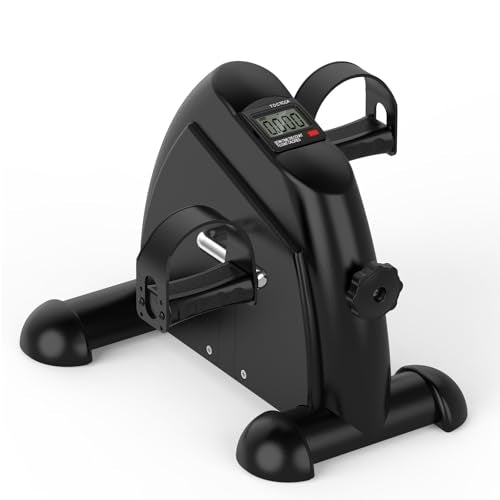 FITKS360 Under Desk Elliptical & Mini Exercise Bike - Seated Electric Leg Exerciser Under Table Oval Electric - Seniors Sit Exerciser Fully Assembled Pedal