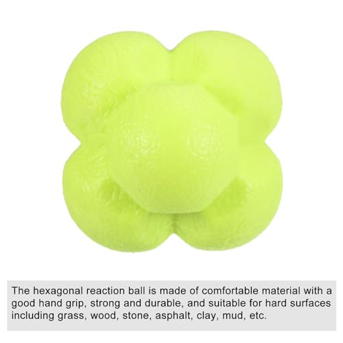 PATIKIL Bounce Reaction Balls Coordination Training Ball Agility Trainer, TPR High Difficulty, for Speed Reflex - color: Yellow