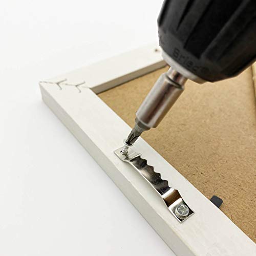 50 Pack Small Sawtooth Picture Hangers Steel Picture Hangers Picture Frames Hangers with Screws Picture Hang Solutions, for Hanging Clock Paintings Artwork Picture Frame Hook Photos (Silver) - color: Small Silver -50 Pack