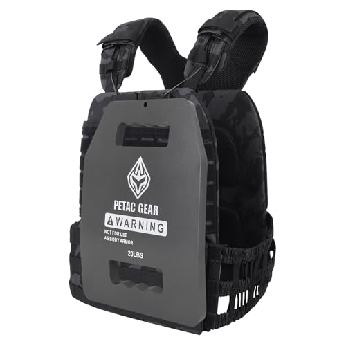 PETAC GEAR Tactical Weights Plates For Weighted Vest For Men Workout,5/10/15/20 LBS Weight Strength Training Vests Equipment Workout Gear - color: 20LB*2, size: Curved