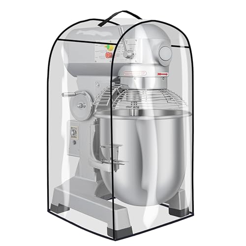 Commercial Food Mixer Cover,For Commercial Mixers 15QT and under,High Density Waterproof and Dustproof Mixer Clear PVC Cover（only cover） - size: Suitable for 15-quart