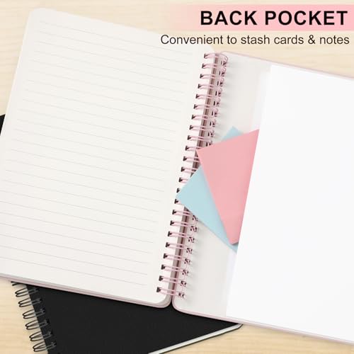 ABERLLS Lined Spiral Journal Notebook with 160 Pages, 8.5×11in, A4 Spiral Notebook, Journaling Notebooks for Work, School, Women, Men, College Ruled Spiral Notebook, Hardcover Leather Journals, Pink - color: Pink, size: A4