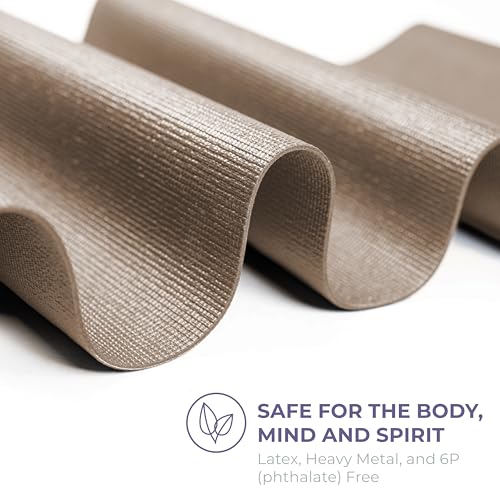 Voyage 5mm Studio Yoga Mats, 6 Pack, 72x24in - color: Mocha