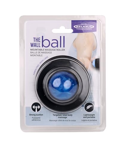 Relaxus The Wall Ball - Versatile 3-in-1 Mountable Massage Roller with Strong Suction for Hands-Free Use
