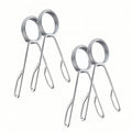 4 PCS 2 Inch Olympic Barbell Clamps, Heavy Duty Steel Barbell Spring Collar Clips, Dumbbell Weight Bar Clips Clamps for Home Gym Weightlifting Powerlifting Strength Training