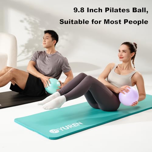 Exercise Ball for Workouts, 9 Inch Pilates Ball Anti-Burst and Slip Resistant Yoga Ball for Gym Fitness and Physical Therapy - color: Green 25cm