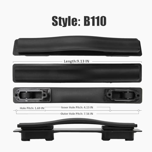Luggage Handle Replacement Suitcase Handle Repair Grip for Travel Bag B110 | Comfortable grip design, easy mounting, ideal for restoring damaged handles on suitcases, luggage cases, and travel gear - color: B110