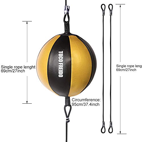 TOCO FREIDO Double End Punching Ball, Speed Bag with Difficulty Levels Boxing Reflex Ball with Headband, Perfect for Reaction, Agility, and Hand Eye Coordination Training - color: no reflex ball