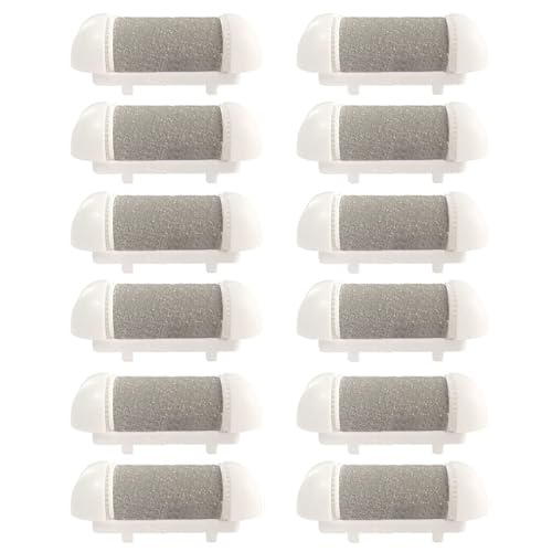 12pcs Same Rough Replacement Coarse Roller Head for Electric Callus Remover, Foot File Pedicure Tools Refill Rollers for Feet Callus Shaver Pedicure Kit (12 Pack Tough Coarse) - style: 12pcs Tough Coarse