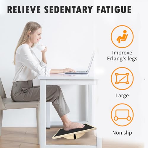 Balance Board Professional Wobble Board for Adults Anti-Slip for Physical Therapy Standing Desk Core Strength Wooden Rocker Board(350LBS) - size: 360° Balance Board