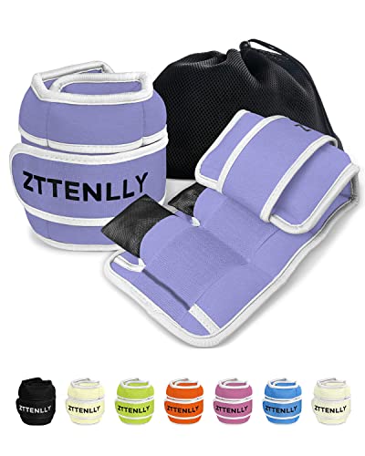 Adjustable Ankle Weights for Women Men and Kids | 1 Pair 5 10 15 18 20 Lbs Leg Wrist Ankle Weight Straps for Yoga, Walking, Running, Aerobics, Gym, Dance, Pilates, Cardio - color: Purple, size: 10lb(5*2)