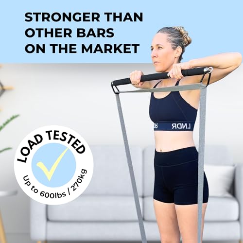 Arena Strength Resistance Body Bar with Band Clips, 1.67 kg | Adjustable Exercise Bar, Converts to Barbell & Dumbbell, Foam Grip, Carry Bag for Home Gym, Pilates & Strength Training