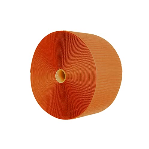 Tumbl Trak Hook Mat Fastener | 42' Long & 4" Wide | Hook Fastener for Carpet Bonded Foam Seams | for Gymnastics and Cheer Gym Floors (Orange) - style: Orange