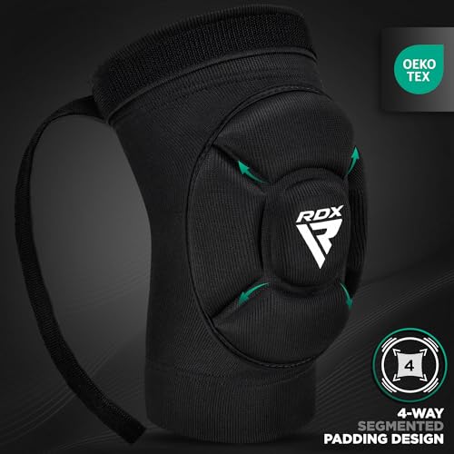 RDX Elbow Pads, Muay Thai MMA Kickboxing Sparring Elbow Guard, Martial Arts Striking Protection,Wrestling Basketball Adjustable MTB Volleyball Compression Padded Sleeve, Men Women - color: Black White, size: X-Large