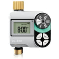QUOBAS Brass Sprinkler Timer, Programmable Water Hose Timer for Garden Hose Faucet with Waterproof HD Screen, Rain Delay/Manual/Automatic Irrigation Watering System for Garden, Lawn, Yard