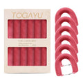 Heatless Curls Overnight Hair Care Set - Jumbo Velvet Hair Curlers | No Heat Hair Rollers for Women, Comfortable Sleep-In Hair Rollers with Satin Scarf, No Heat Damage Curling Rods for All Hair - color: RoseRed-6PCS