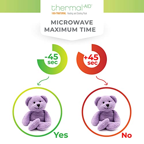 Thermal-Aid® (Tumble The Lavender Bear) – Washable Heating Pad & Ice Pack for Kids – Microwave & Freezer Safe, Plush Hot/Cold Pack with Natural Corn Filling – Reusable Comfort - size: Zoo Purple Bear