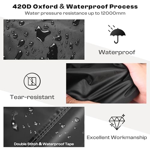 Weight Bench Cover 420D Oxford Waterproof for Home Gym Exercise Bench | Heavy Duty Oxford,12000MM Waterproof, UV Resistant SPF85+, Double Stitched Seams, for Indoor Outdoor Bench,Sit-up Board Flat