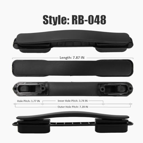 Luggage Handle Replacement Suitcase Handle Repair Grip for Travel Bag RB048 | Comfortable grip design, easy mounting, ideal for restoring damaged handles on suitcases, luggage cases, and travel gear - color: RB-048