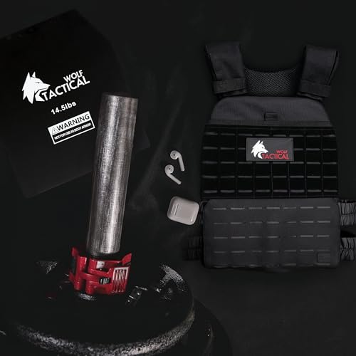 WOLF TACTICAL Weight Vest Plates - 5.75/8.75/14.5/19.75LB Pairs - WODs, Strength Training, Running, Heavy Workouts - color: 14.5LB Plates