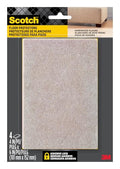 Scotch Felt Furniture Pads 4 PCS Furniture Pads for Hardwood Floors, Beige, 4" x 6" - color: Beige, style: 4 Pads Standard Packaging
