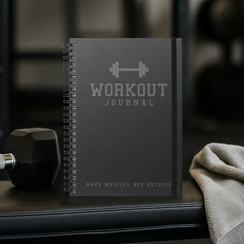 ZICOTO Ultimate Workout Journal - Complete Fitness Training Planner for Men and Women - Track PRs, Build Muscle & Dominate Your Workouts - Essential Gym Gear Accessories for Serious Weight Lifters - color: Black