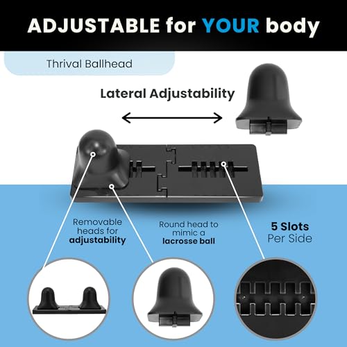 Thrival Ballhead - Fully Adjustable Psoas Muscle Release Tool with Thrival App for Hip Flexor, Glute, Iliacus, and Neck Pain - Lower Back Pain Relief, Trigger Point & Myofascial Release - Carbon Black - color: Carbon Black, size: Thrival Ballhead