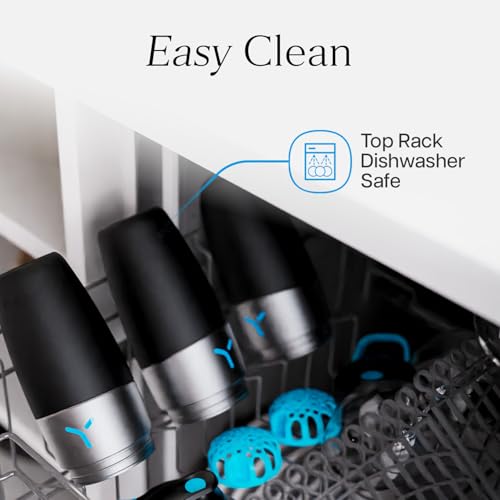 Promixx Pursuit Stainless Steel Shaker Bottle - 26oz Lightweight Metal Protein Mixer with Snap-Fit Agitator for Smooth Shakes - Leak-Proof Gym Shaker Cup for Fitness & Travel - Black - color: Black, style: 26oz