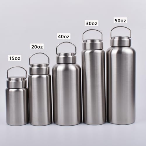 CDJ 32 OZ Uninsulated Single Wall Stainless Steel Water Bottle, Reusable Metal Water Bottle for Sports, Leakproof and Durable, Perfect for Hiking, Gym, Picnics, and Outdoor Activities - size: 30 Ounces