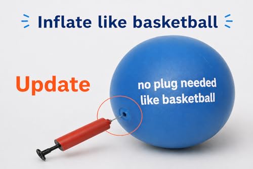 CIZEBO 6" Pilates Ball, Small Exercise Ball & Air Pump Yoga Core (8" Opt) - color: Blue, size: 6 inch
