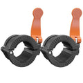 MAXRICH Barbell Clamps 1 Inch or 2inch - 2 PCS Adjustable Barbell Clips Quick Release Locking Weight Clips Olympic Barbell Collars - color: Black+orange 1.8-2inch