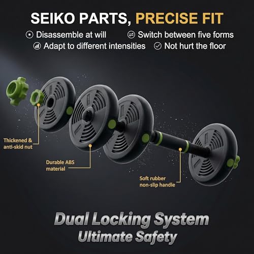Adjustable Weight Set 66/88 Lbs, 4-in-1 Dumbbell Set and Barbell Weight Set for Home Gym, Converts to Kettlebell & Push-Up Stand, Free Weights Dumbbells Set for Men & Women Full Body Workout - size: 66 LB-Round