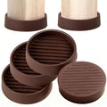 Rubber Furniture Pads for Hardwood Floors,4 PCS 3"x3" Non Slip Furniture Pads,Furniture Casters Cups Floor Protectors for Table Bed Couch Stoppers to Prevent Sliding,Brown,Round - size: 4PCS 3“x3” Brown